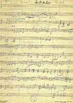 Manuscript, SONATA FOR PIANO, by Glenn Gould